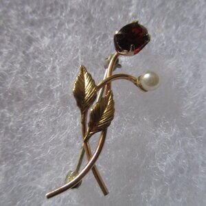 Vintage Krementz Flower Brooch/Pin